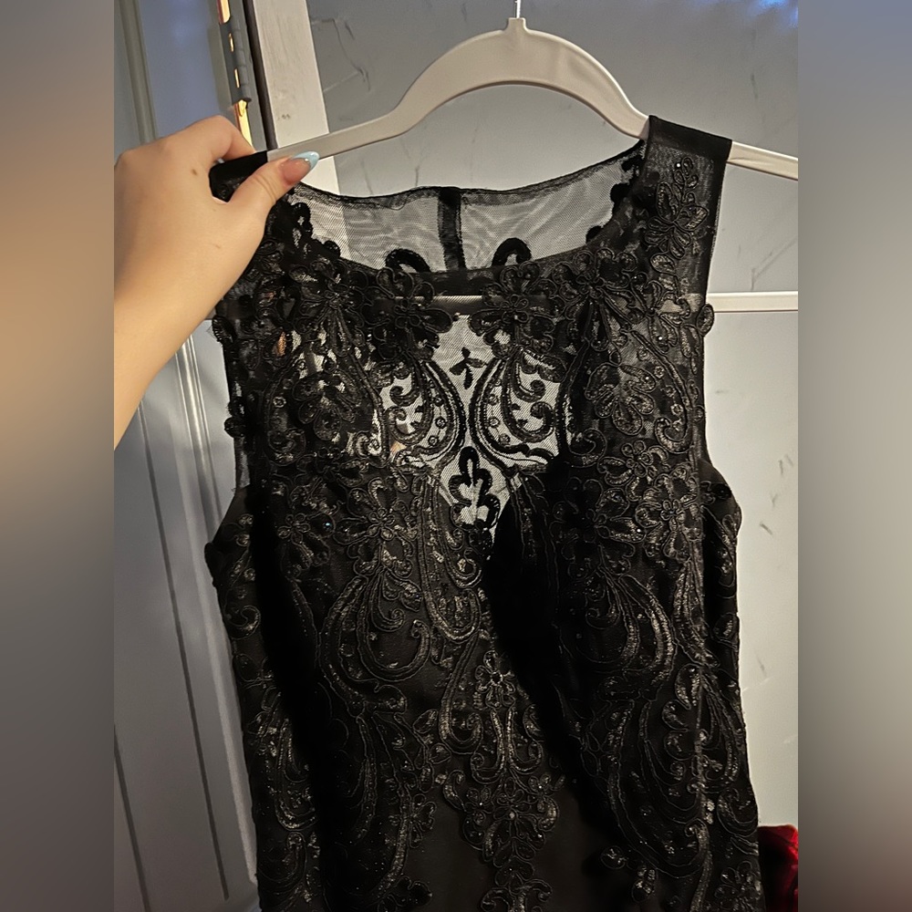Hater Sexy Side Slit Black Custom Long Evening Prom Dresses, 17715